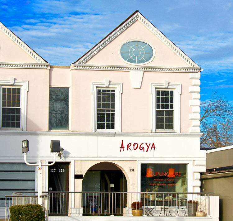 The exterior of the Arogya Holistic Healing wellness center in Westport, CT