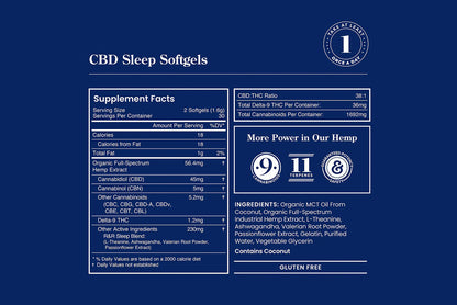 CBD Sleep Softgels (60 gels)
